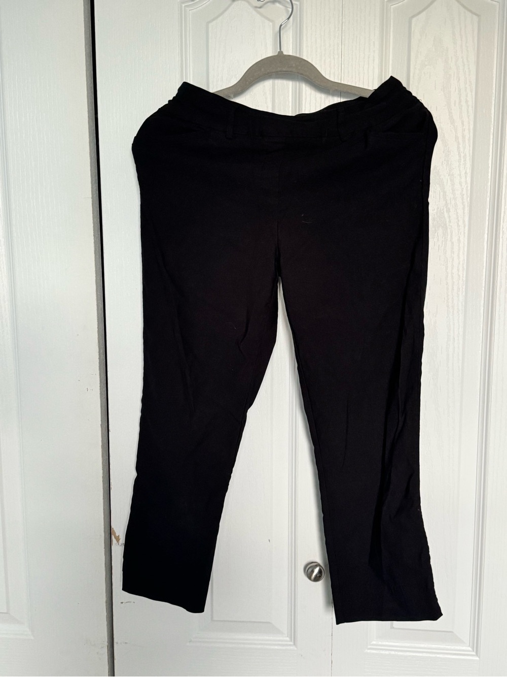 Hilary Radley Classic Black Straight-Leg Pants